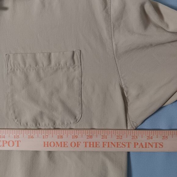Tommy Bahama Mens XL 100% Silk Shirt  Island Button Up Classic Beige Throwback - Picture 13 of 14